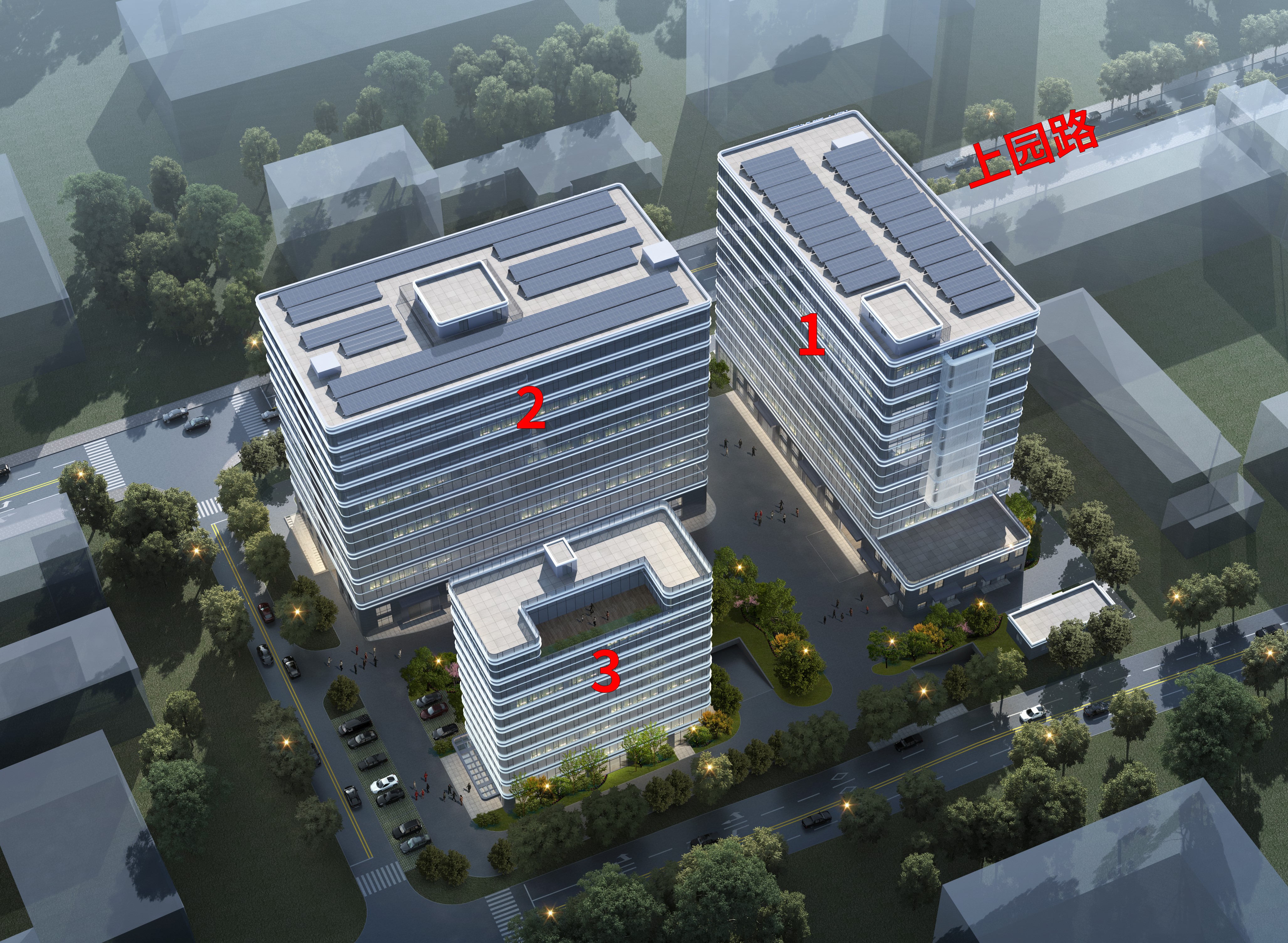 园区楼栋编号示意图